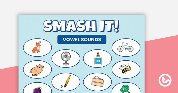 预览图像for SMASH IT! Vowels Game - teaching resource