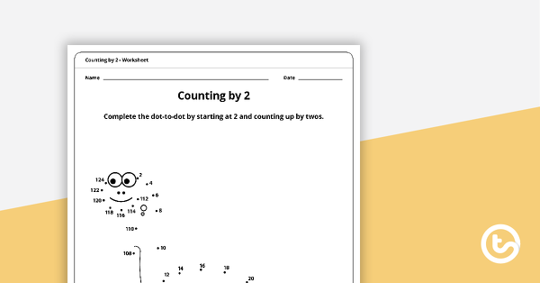 Thumbnail of Dot-to-Dot Drawing - Numbers by 2 - Dinosaur - teaching resource