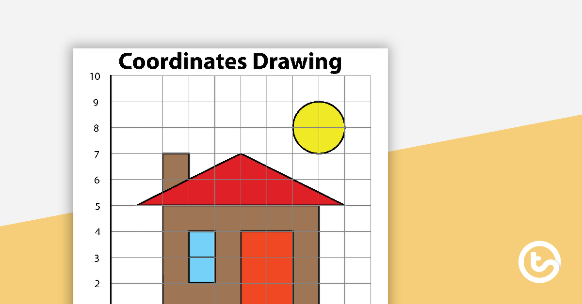 Preview image for Coordinates Drawing - House - teaching resource