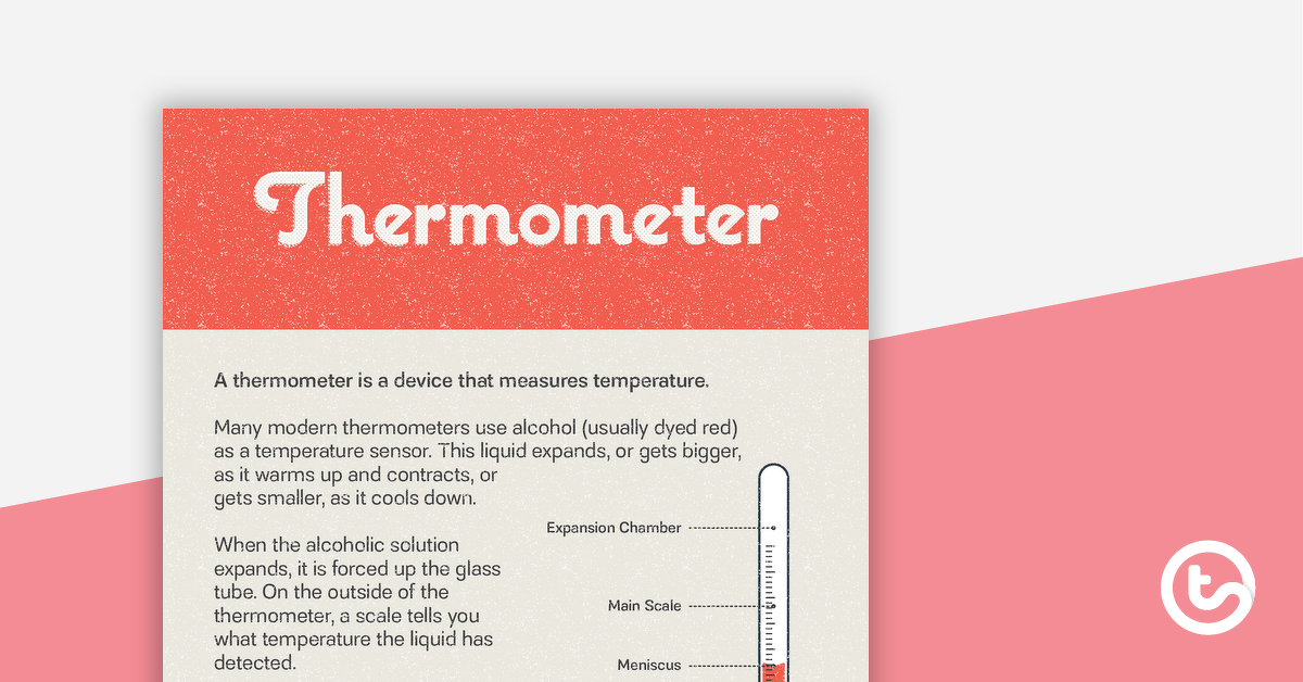 Preview image for Thermometer Poster (with Description) - teaching resource