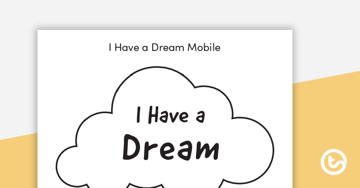 Preview image for 'I Have a Dream' Mobile - teaching resource