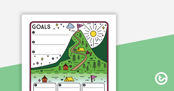 Preview image for Goal Setting Template – Mountain - teaching resource