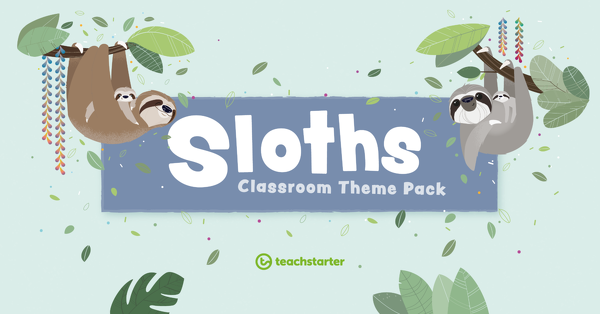 预览我age for Sloths Classroom Theme Pack - resource pack