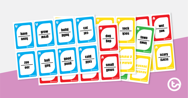 Preview image for Parts of Speech Card Game – Editable - teaching resource