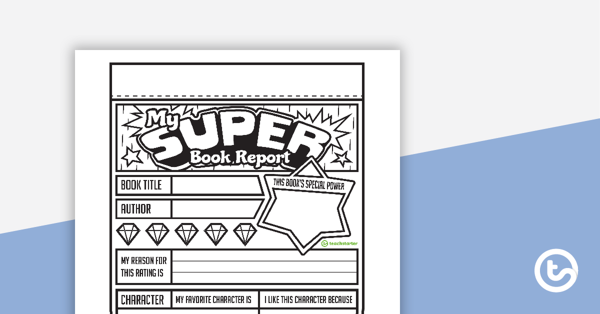 Preview image for Book Report Pennant Banner Template - teaching resource