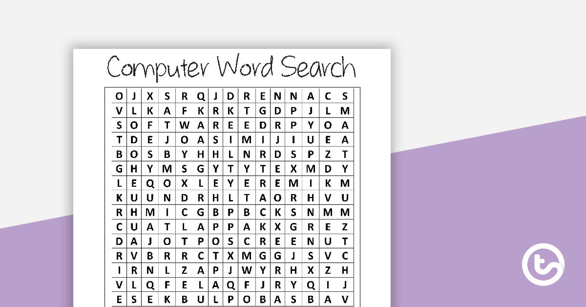 Preview image for Computer Word Search with Solution - teaching resource