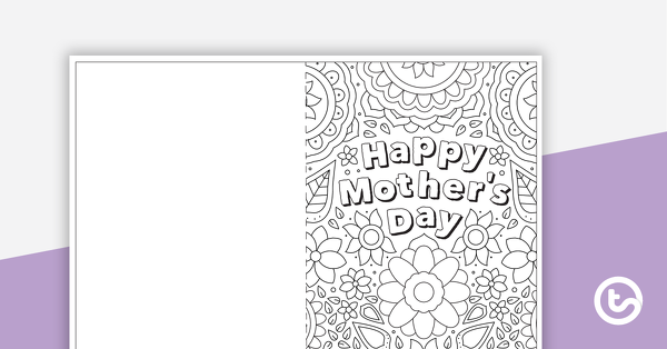 Thumbnail of Mother's Day Card – Mindful Colouring - teaching resource