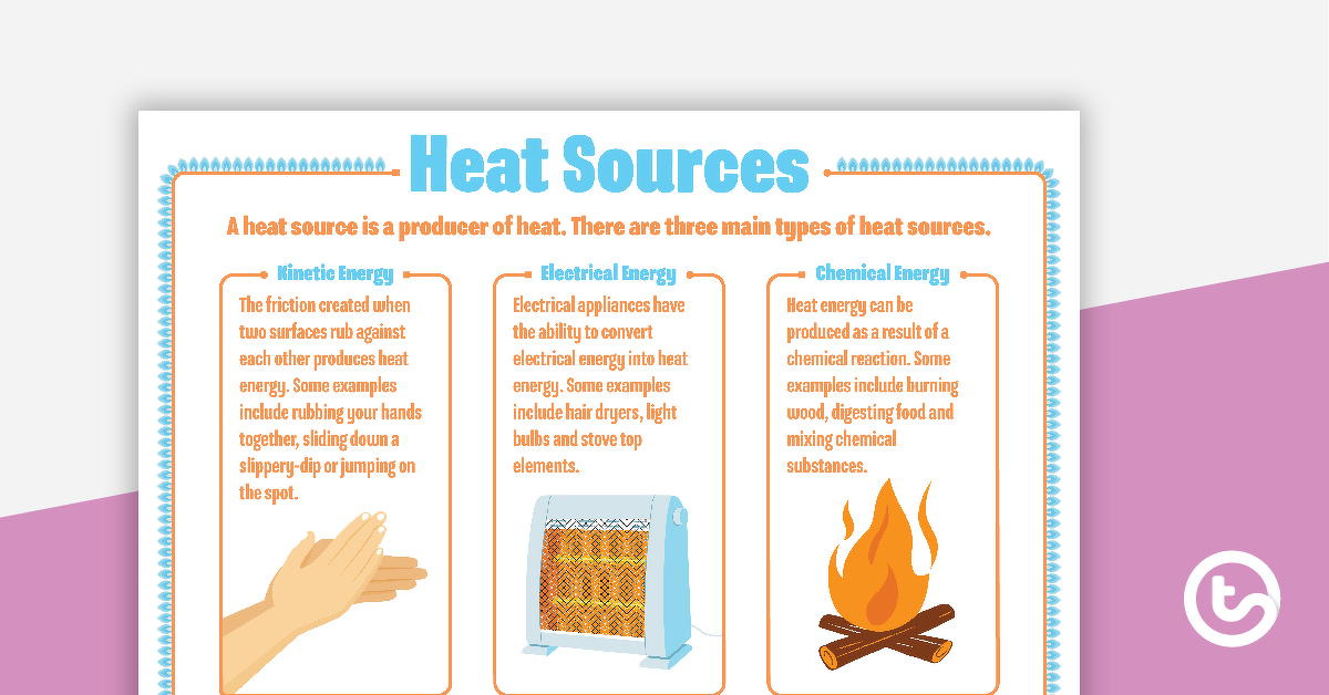 heat sources poster teach starter