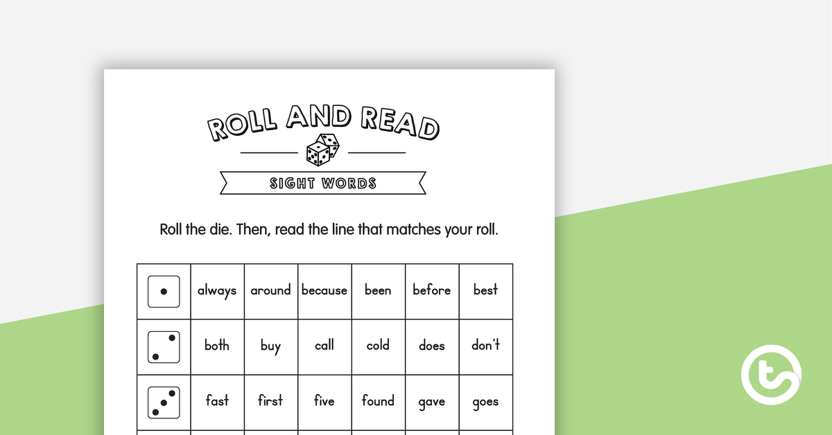 Image of Roll and Read – Sight Words – Grade 2