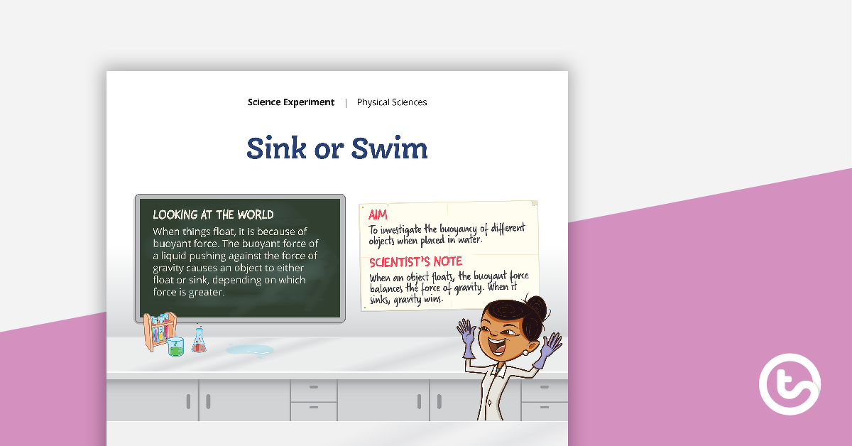 公关eview image for Science Experiment - Sink or Swim - teaching resource
