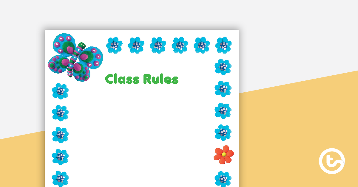 Preview image for Playdough - Class Rules - teaching resource