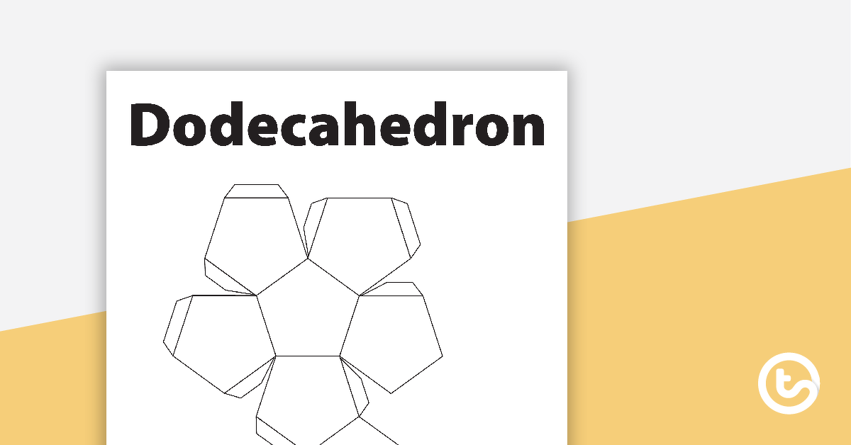Preview image for Dodecahedron 3D Net - teaching resource