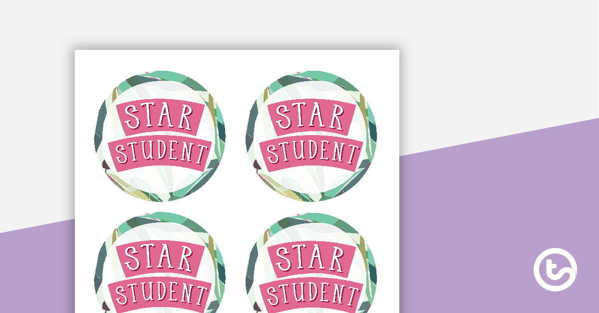 Preview image for Gum Leaves - Star Student Badges - teaching resource