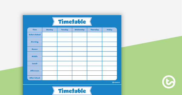 纯蓝色的缩略图-时间表规划师教学资源