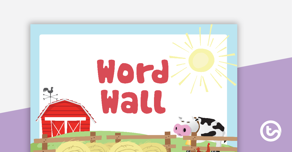 Preview image for Farm Yard - Word Wall Template - teaching resource