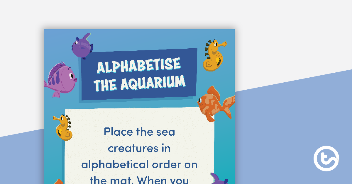 Preview image for Alphabetise the Aquarium Activity - teaching resource