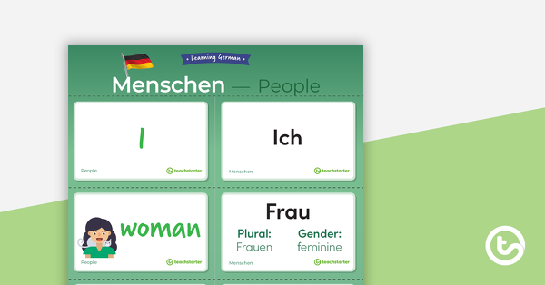 人的缩略图-德语语言抽认卡-教学资源