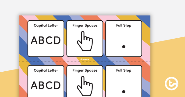 Preview image for Capital Letter, Finger Space, Full Stop – Desk Plate - teaching resource
