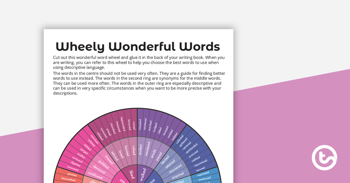 Preview image for Wheely Wonderful Words – Overused Verbs - teaching resource