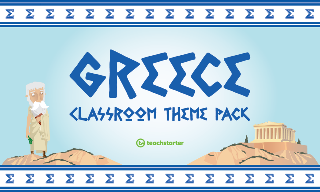 Preview image for Greece Classroom Theme Pack - resource pack