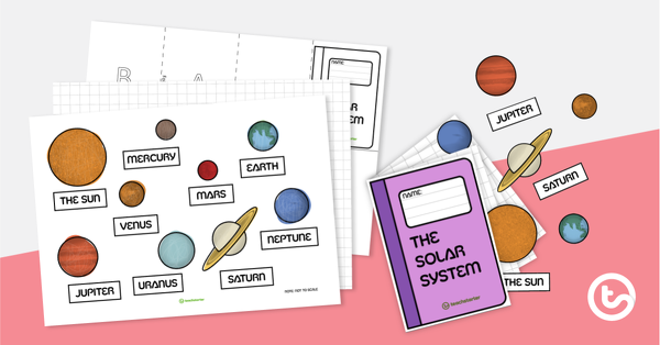 太阳系的预览图像 - 剪切和粘贴活动 - 教学资源