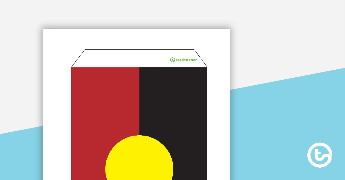 预览图像的澳大利亚土著的旗帜——矩形彩旗——教学资源