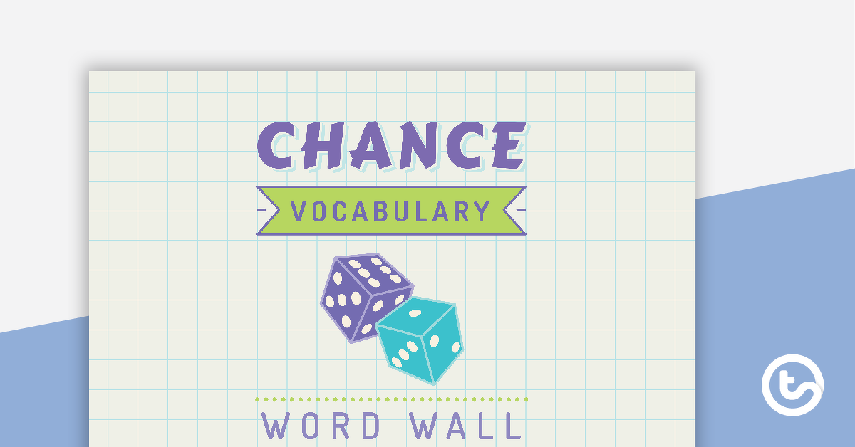 Preview image for Chance Word Wall Vocabulary - teaching resource