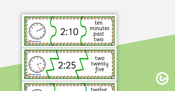 讲述时间拼图的缩略图 - 分钟教学资源