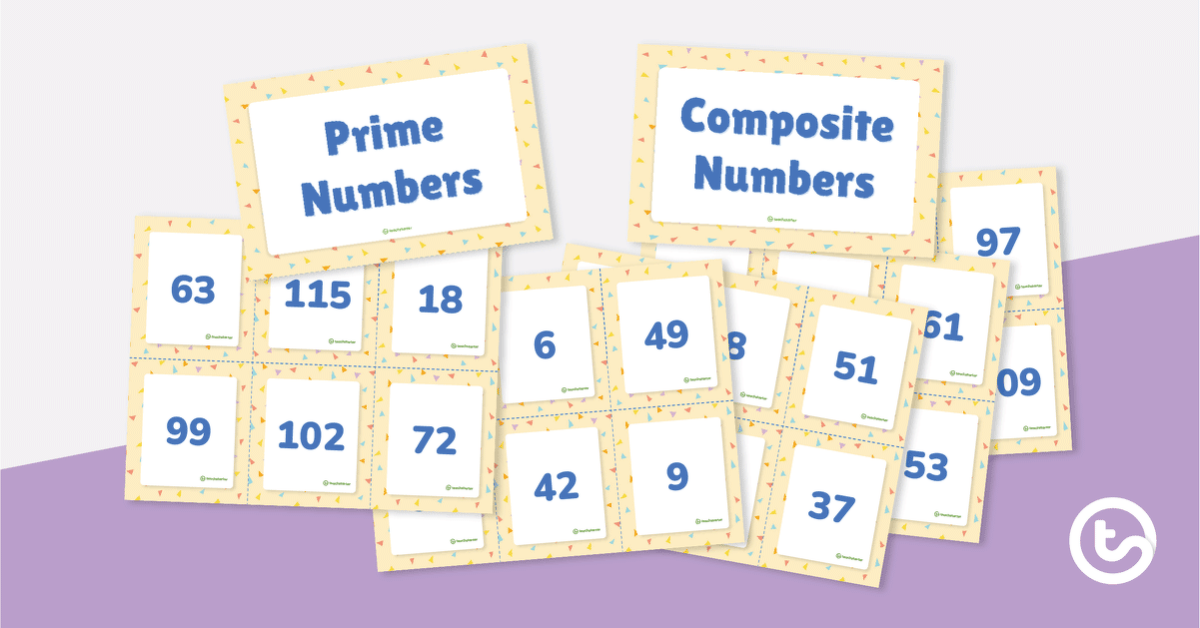 Preview image for Prime and Composite Number Sort - teaching resource