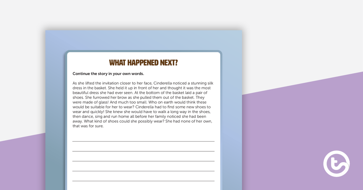 Preview image for What Happened Next? Cinderella Writing Template - teaching resource