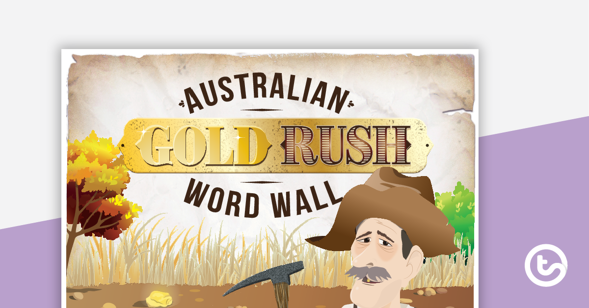 预览图像对澳大利亚淘金热字墙2 -教学资源