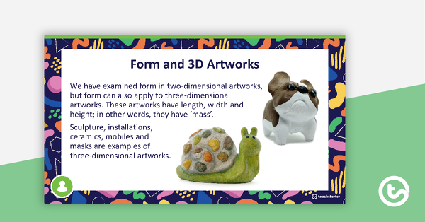 视觉艺术元素的缩略图形状和形式PowerPoint -高年级-教学资源