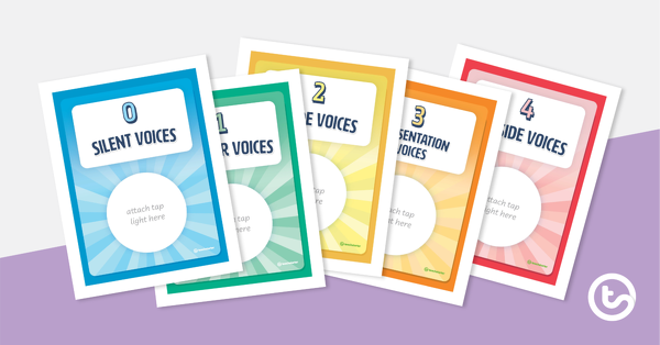 Preview image for Tap Light Posters – Voice Level - teaching resource