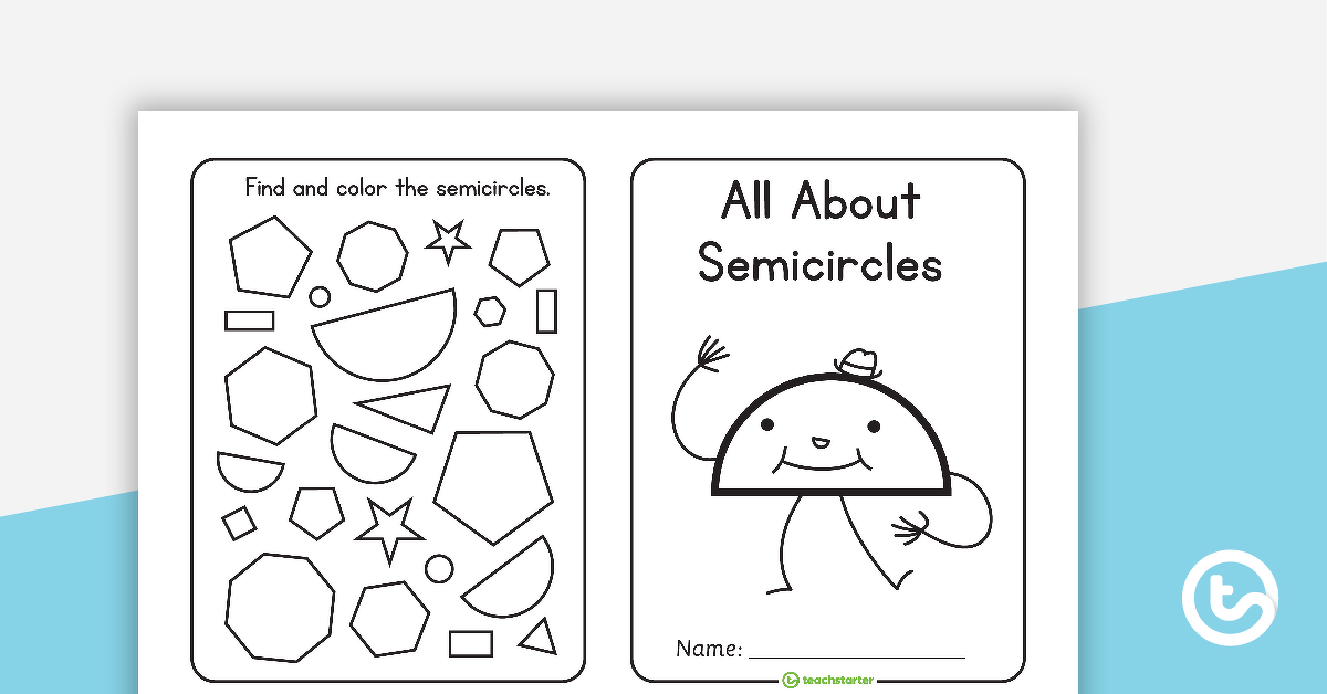 Preview image for All About Semicircles Mini Booklet - teaching resource