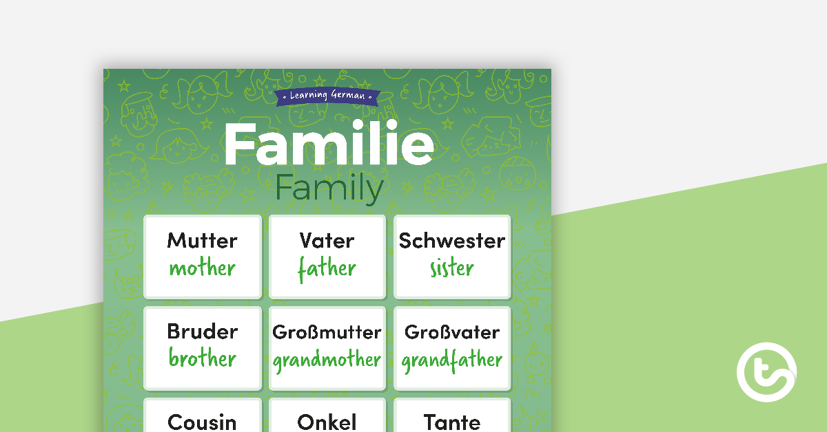 Preview image for Family – German Language Poster - teaching resource