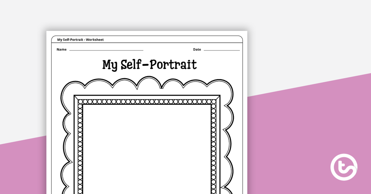 Preview image for Self-Portrait Worksheet - teaching resource