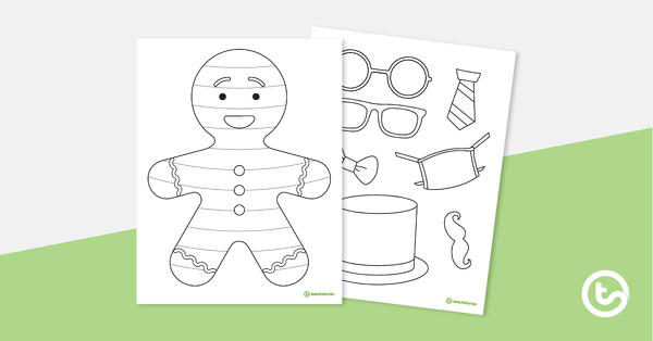 Thumbnail of Funky Gingerbread Craft Template - teaching resource