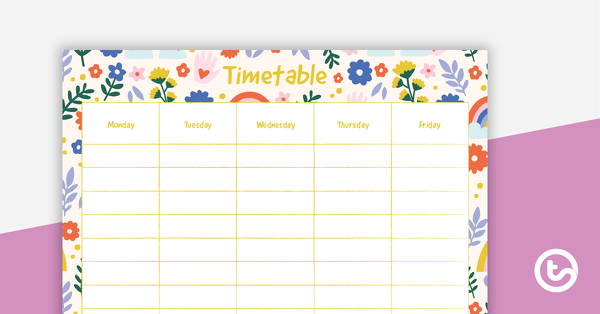 Preview image for Affirmations – Weekly Timetable - teaching resource