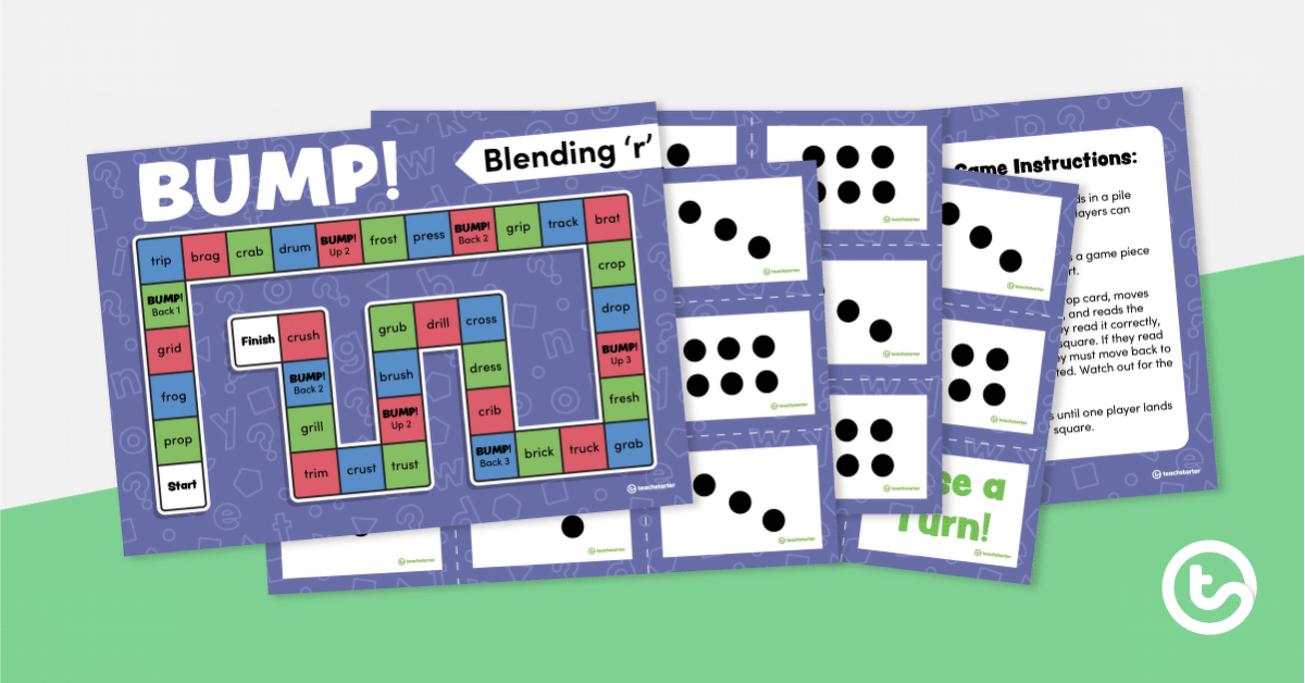 Preview image for Bump! Blending 'r' – Board Game - teaching resource