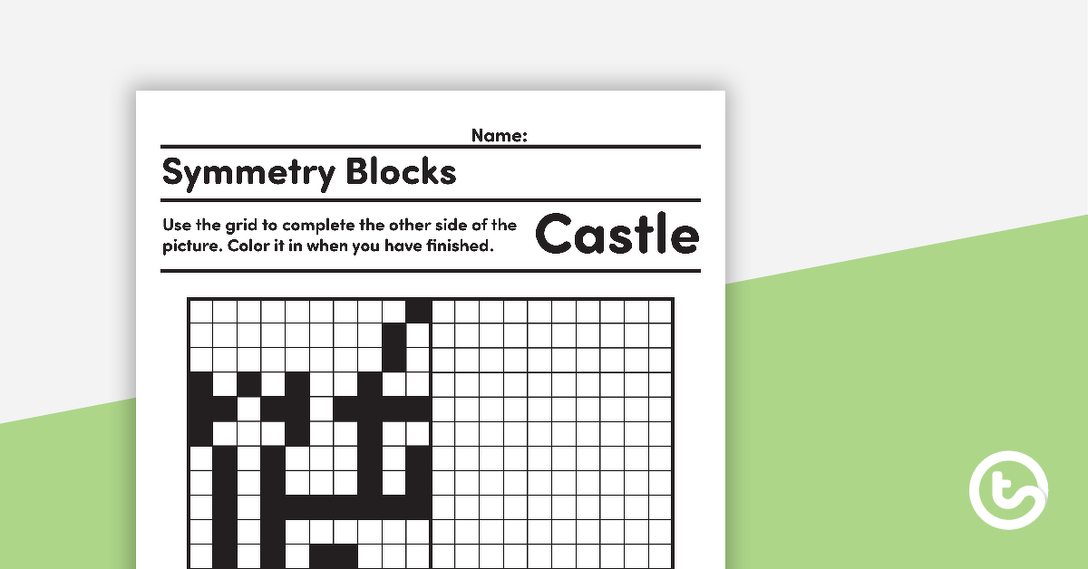 Preview image for Symmetry Grid Activity - Castle - teaching resource