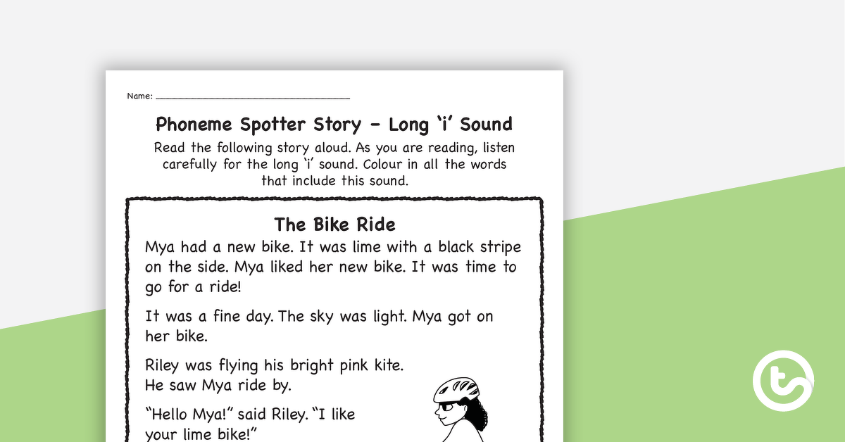 Preview image for Phoneme Spotter Story – Long 'i' Sound - teaching resource
