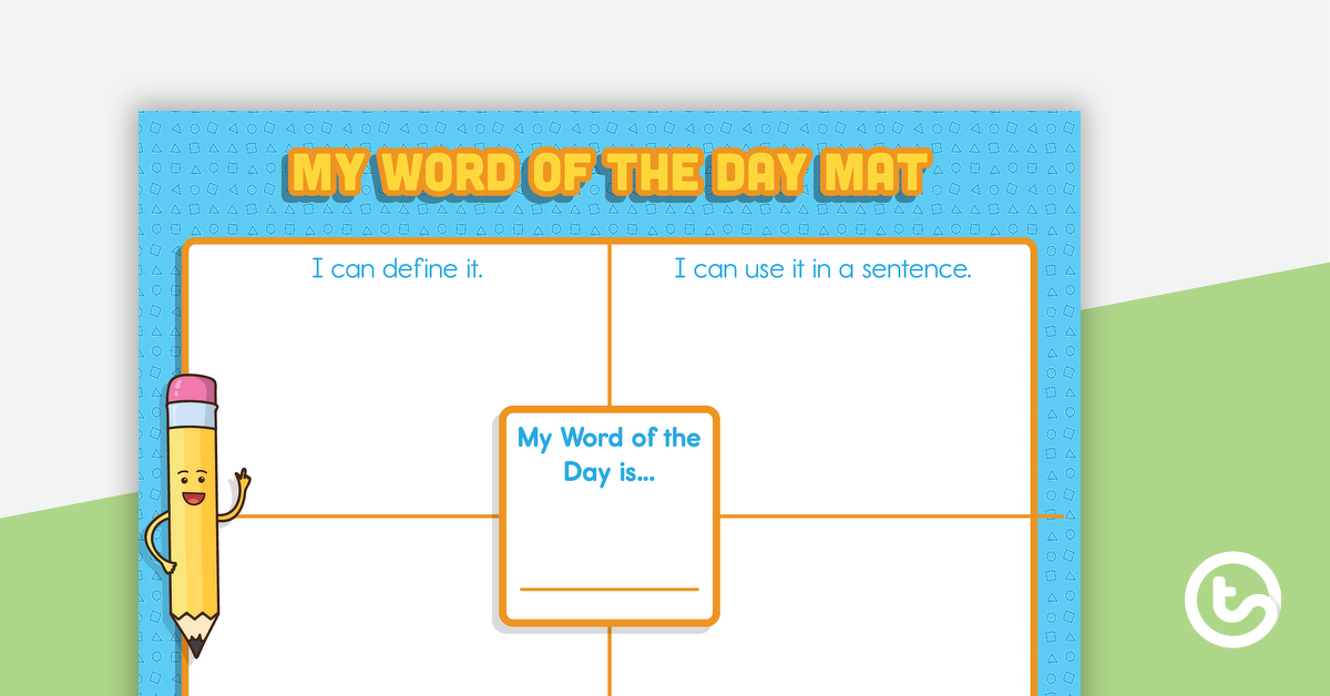 Preview image for My Word of the Day Mat - teaching resource