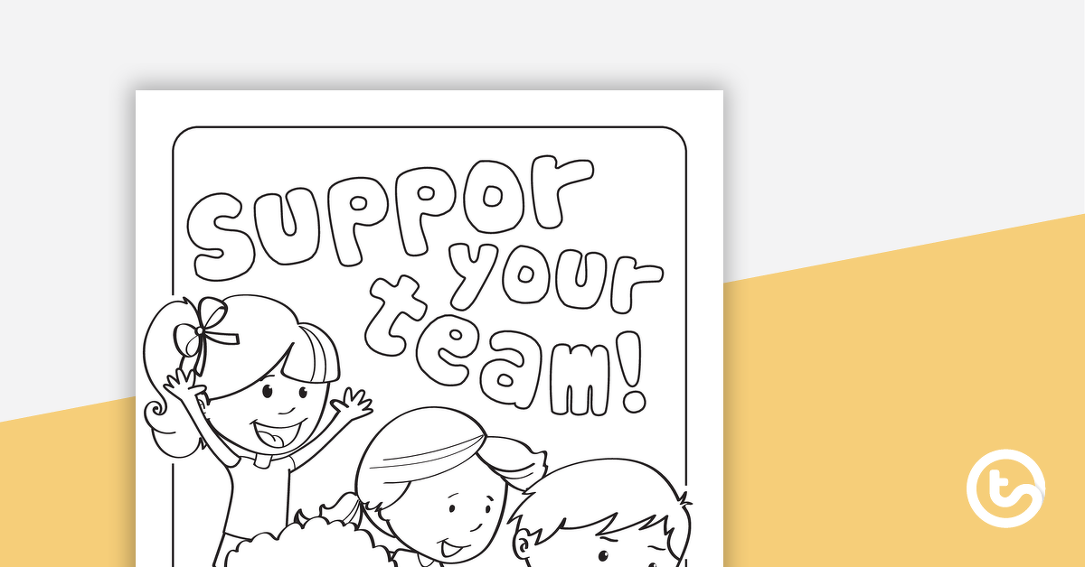 Preview image for Support Your Team – Colouring Sheet - teaching resource