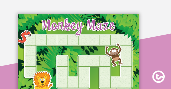 空白游戏板的缩略图 - 猴子迷宫 - 教学资源