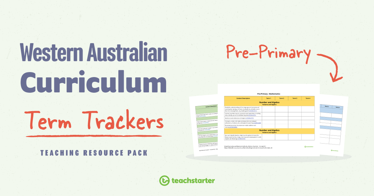 Preview image for Term Trackers Resource Pack (WA Curriculum) - Pre-primary - resource pack