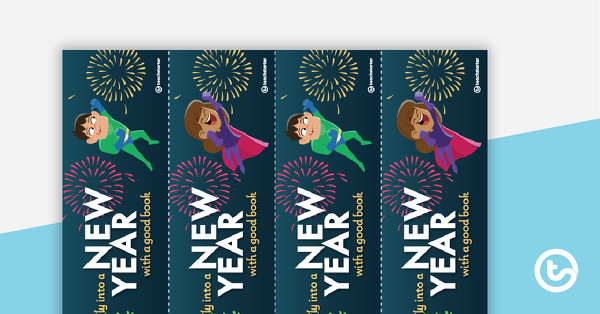 Preview image for 'Fly into a New Year' Bookmark - teaching resource