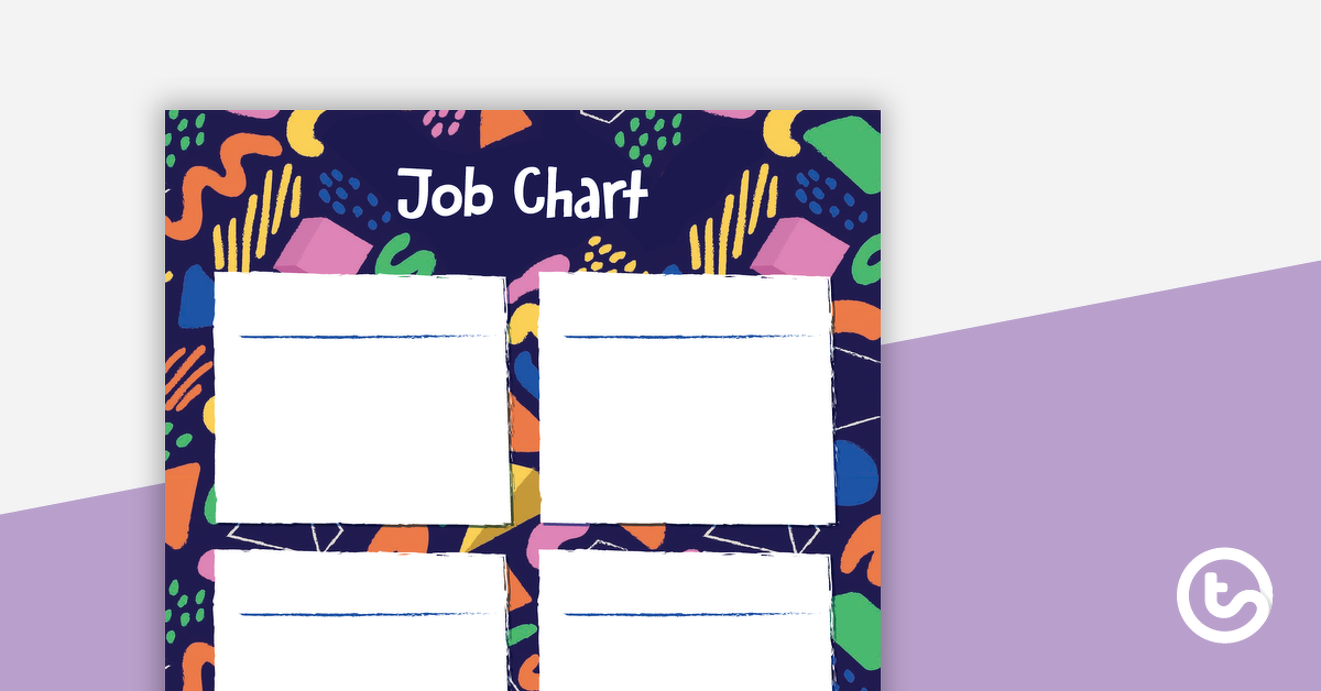 Preview image for Sketchy Shapes – Job Chart - teaching resource