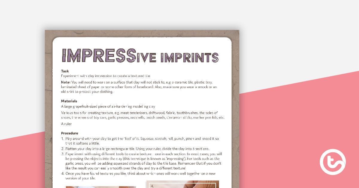 Preview image for IMPRESSive Imprints Activity - teaching resource