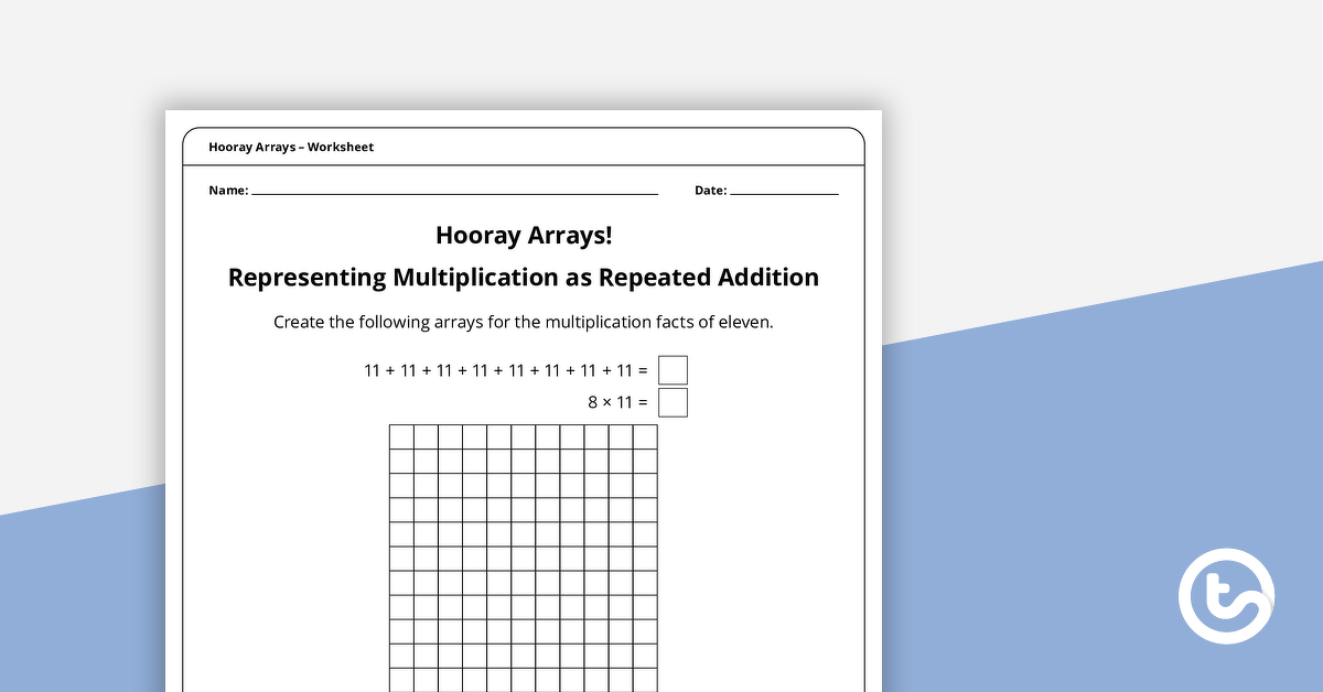 Preview image for Hooray Arrays - Multiplication Facts of 11 - teaching resource