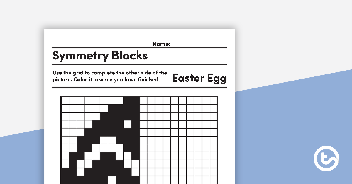 Preview image for Symmetry Grid Activity - Easter Egg - teaching resource